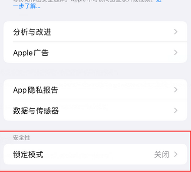 乐山苹果15服务网点分享iPhone15中的“锁定模式”有什么作用