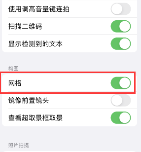 乐山苹果手机维修网点分享iPhone如何开启九宫格构图功能 